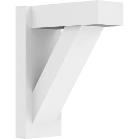 Ekena Millwork Traditional Architectural Grade PVC Outlooker with Block Ends, 7"W X 14"D X 18"H OUTP07X14X18TRA05